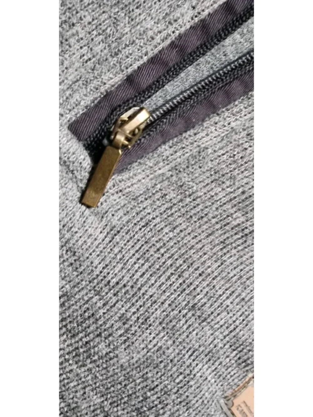 Kansai Yamamoto 1/4 Zip Jacket Japanese Pullover Sweatshirt Medium Grey Soft - Picture 8 of 11